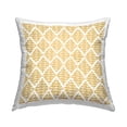 thumbnail image 1 of Stupell Industries Yellow Abstract Zigzag Diamond Pattern Design by Linda Birtel Throw Pillow, 1 of 6