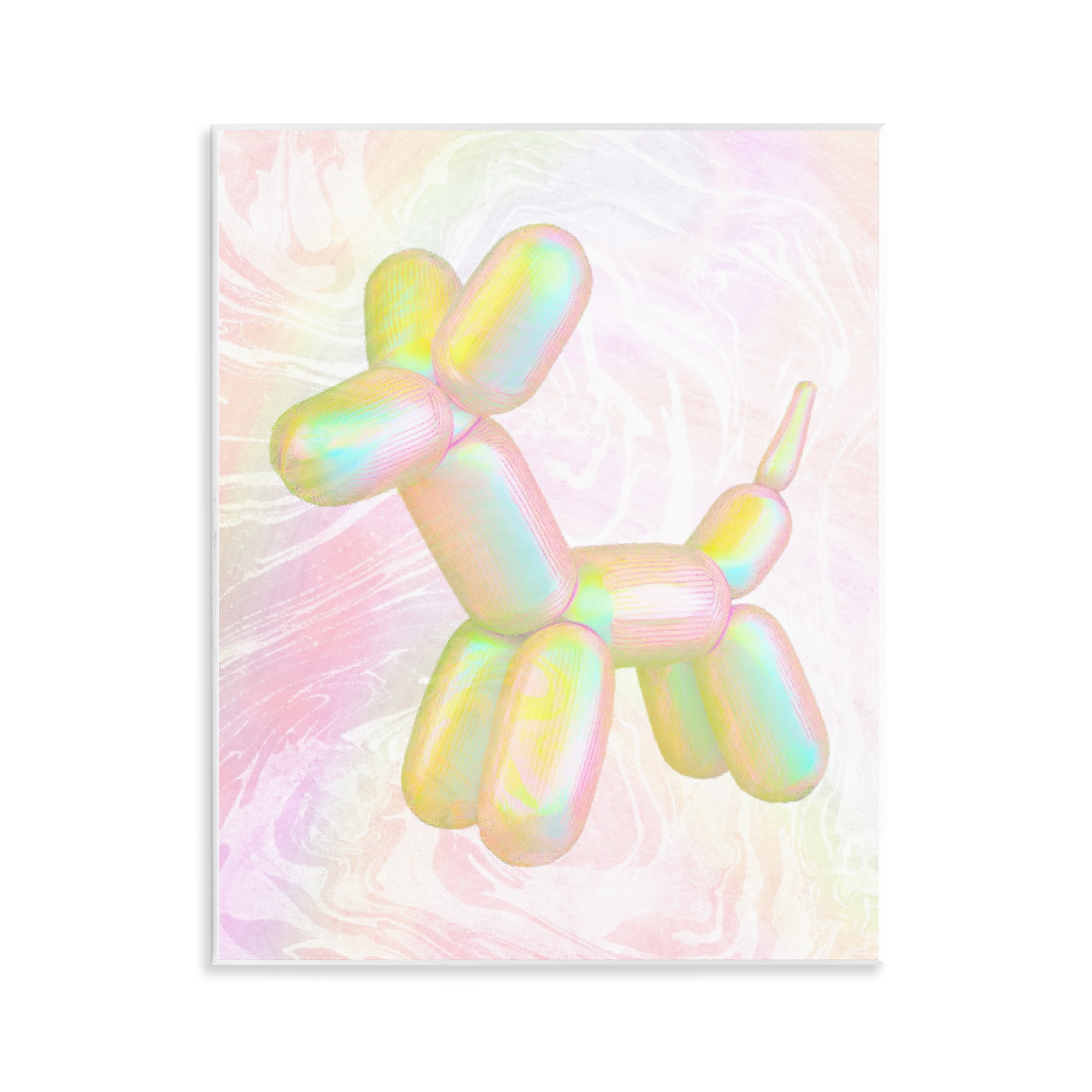 Stupell Industries Yellow Balloon Animal Abstract Painting Unframed Art Print Wall Art, 11 x 14