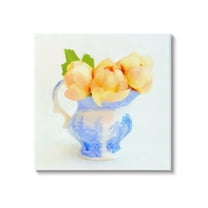 Stupell Industries Yellow Blooms in Pitcher Botanical & Floral Painting Gallery Wrapped Canvas Art Print Wall Art, 17 x 17