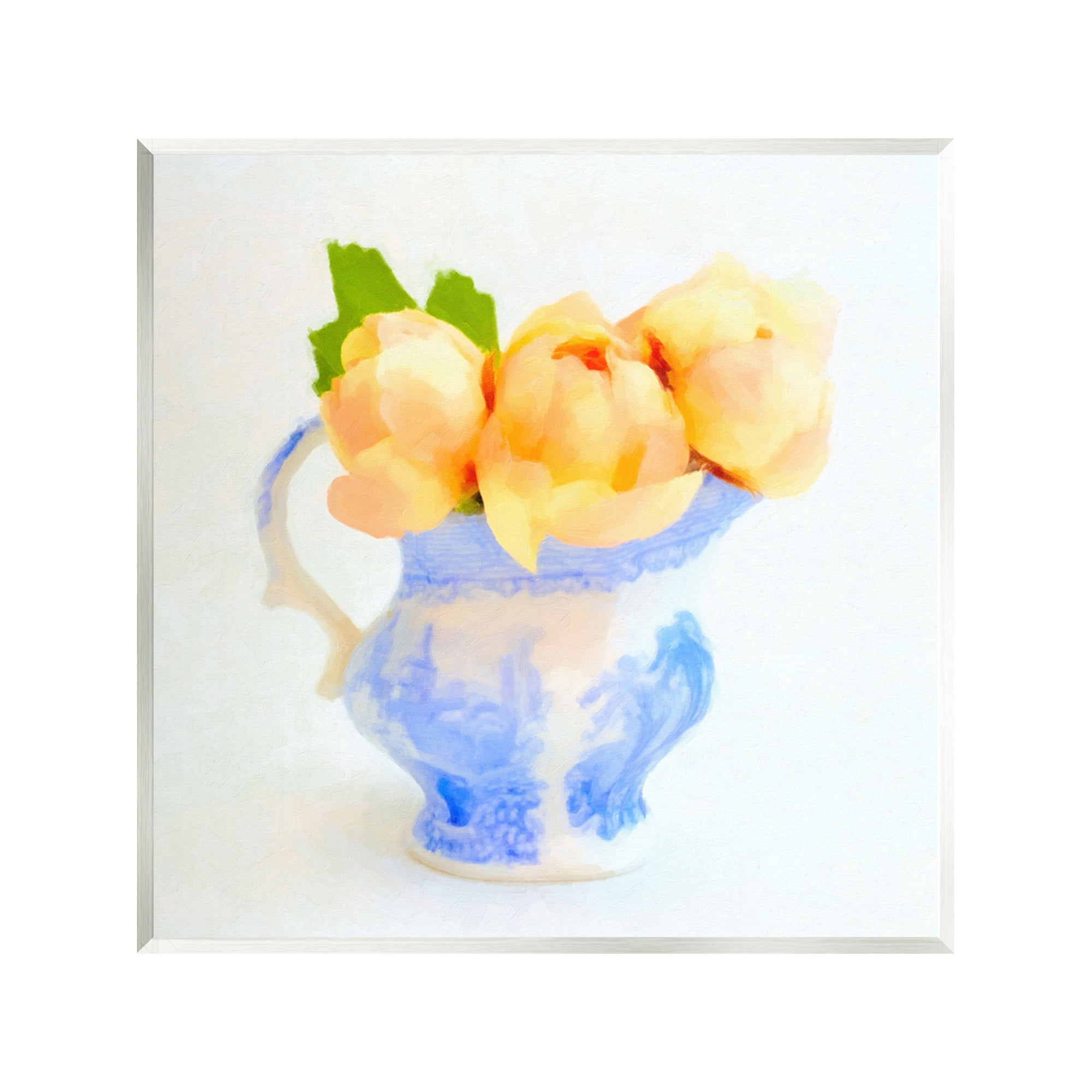 Stupell Industries Yellow Blooms in Pitcher Botanical & Floral Painting Unframed Art Print Wall Art, 12 x 12