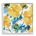 thumbnail image 1 of Stupell Industries Yellow & Blue Hibiscus Botanical & Floral Painting White Framed Art Print Wall Art, 24 x 24, 1 of 9