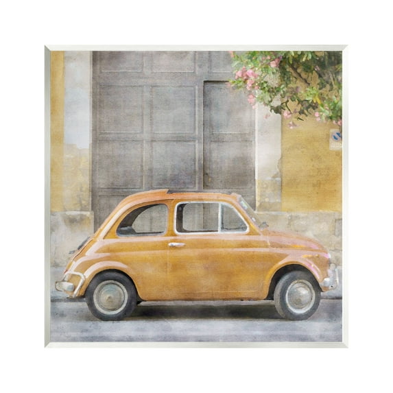 Stupell Industries Yellow Buggy Car Transportation Painting Unframed Art Print Wall Art, 12 x 12