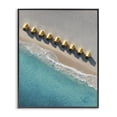 thumbnail image 1 of Stupell Industries Tropical Yellow Cabanas Along Shore Black Framed Giclee Art, 11 x 14, by Franklyn Gregory, 1 of 6