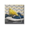 thumbnail image 1 of Stupell Industries Yellow Canary Blue Laced Sneakers Modern Abstract Pattern, 17 x 17,Design by Kamdon Kreations, 1 of 5