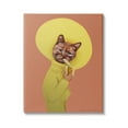 thumbnail image 1 of Stupell Industries Yellow Cat Eating Banana Painting Animals & Insects Painting Gallery Wrapped Canvas Print Wall Art, 1 of 5