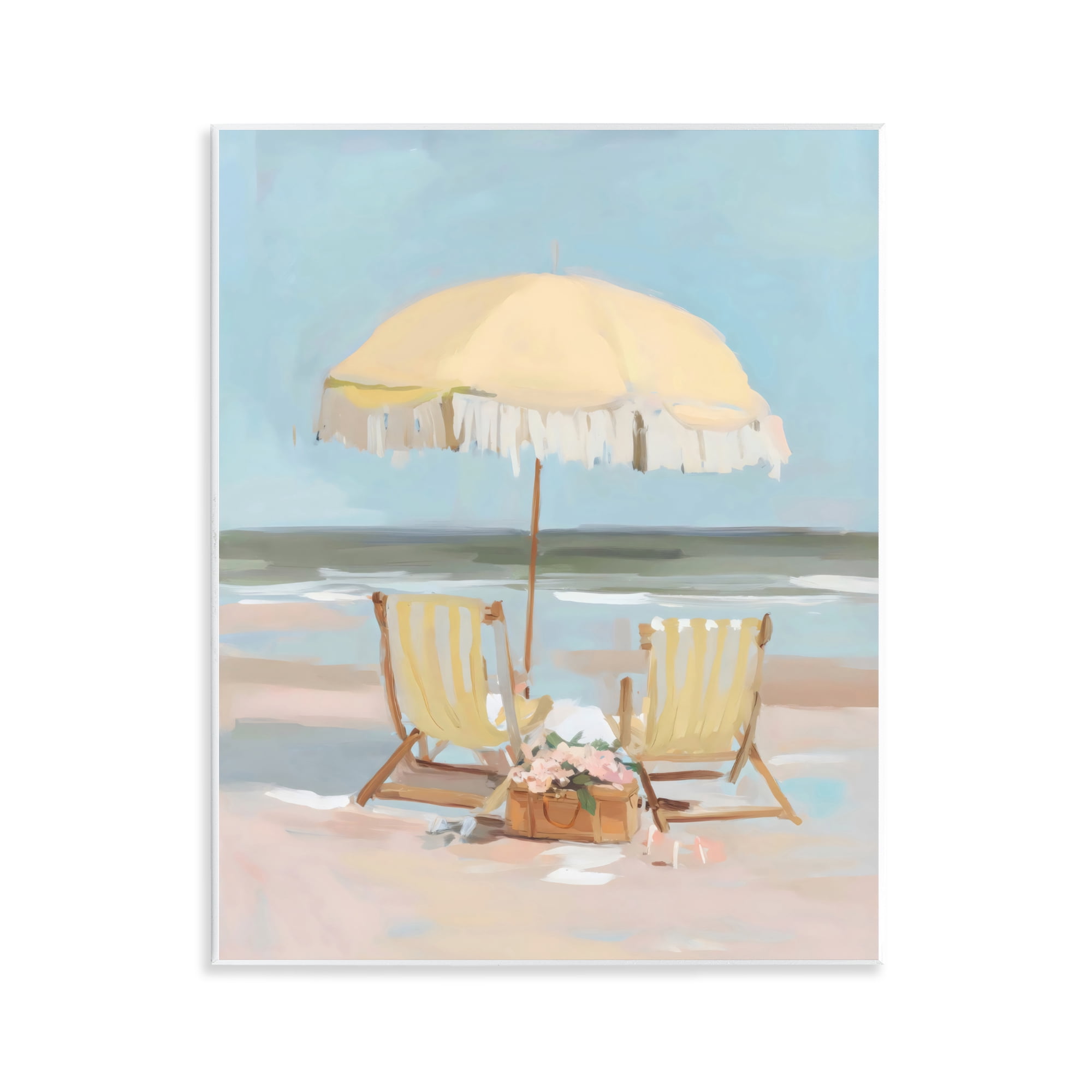 Stupell Industries Yellow Chairs Beach Relaxation Wall Plaque Art, design by Sisi and Seb