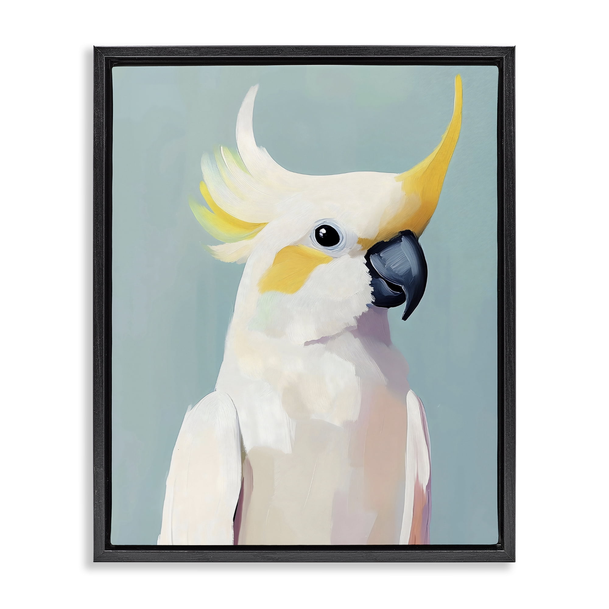 Stupell Industries Yellow Crested Cockatoo Black Framed Floater Canvas Wall Art, design by The Prints Vibe