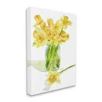 Stupell Industries Yellow Daffodil Bouquet in Canning Jar Canvas Wall Art, 16 x 20, Design by Melissa Hyatt LLC