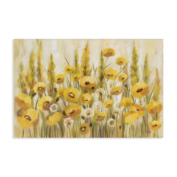 Stupell Industries Traditional Yellow Field of Poppies Canvas Art, 24 x 16, by Silvia Vassileva