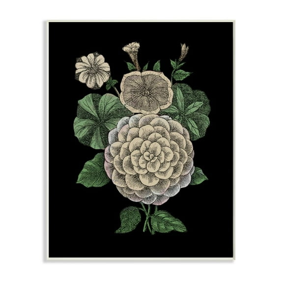 Stupell Industries Yellow Flowers On Black Drawing Design Wall Plaque by The Saturday Evening Post, 10" x 15", Wall Plaque