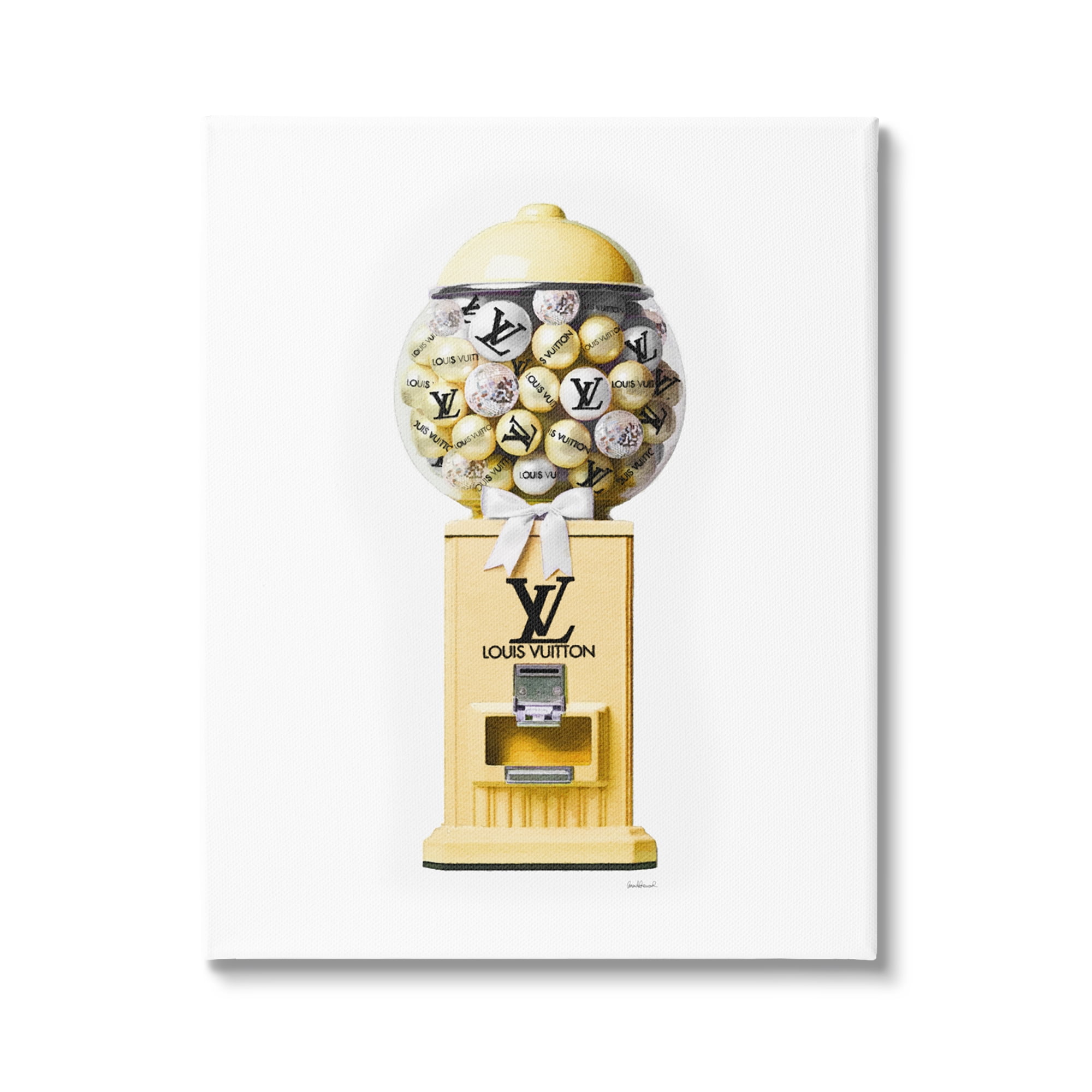 Stupell Industries Yellow Gumball Machine Beauty & Fashion Painting Gallery Wrapped Canvas Art Print Wall Art, 16 x 20