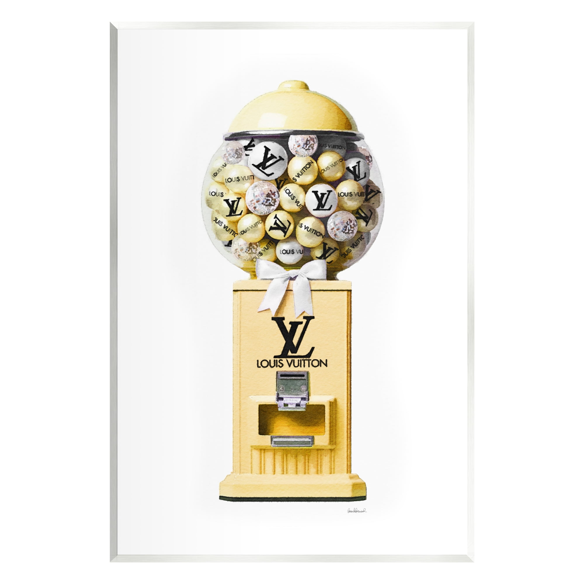 Stupell Industries Yellow Gumball Machine Beauty & Fashion Painting Unframed Art Print Wall Art, 13 x 19