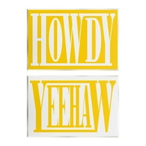 Stupell Industries Yellow Howdy & Yeehaw Typography Painting Unframed Art Print Wall Art, 15 x 10, Set of 2