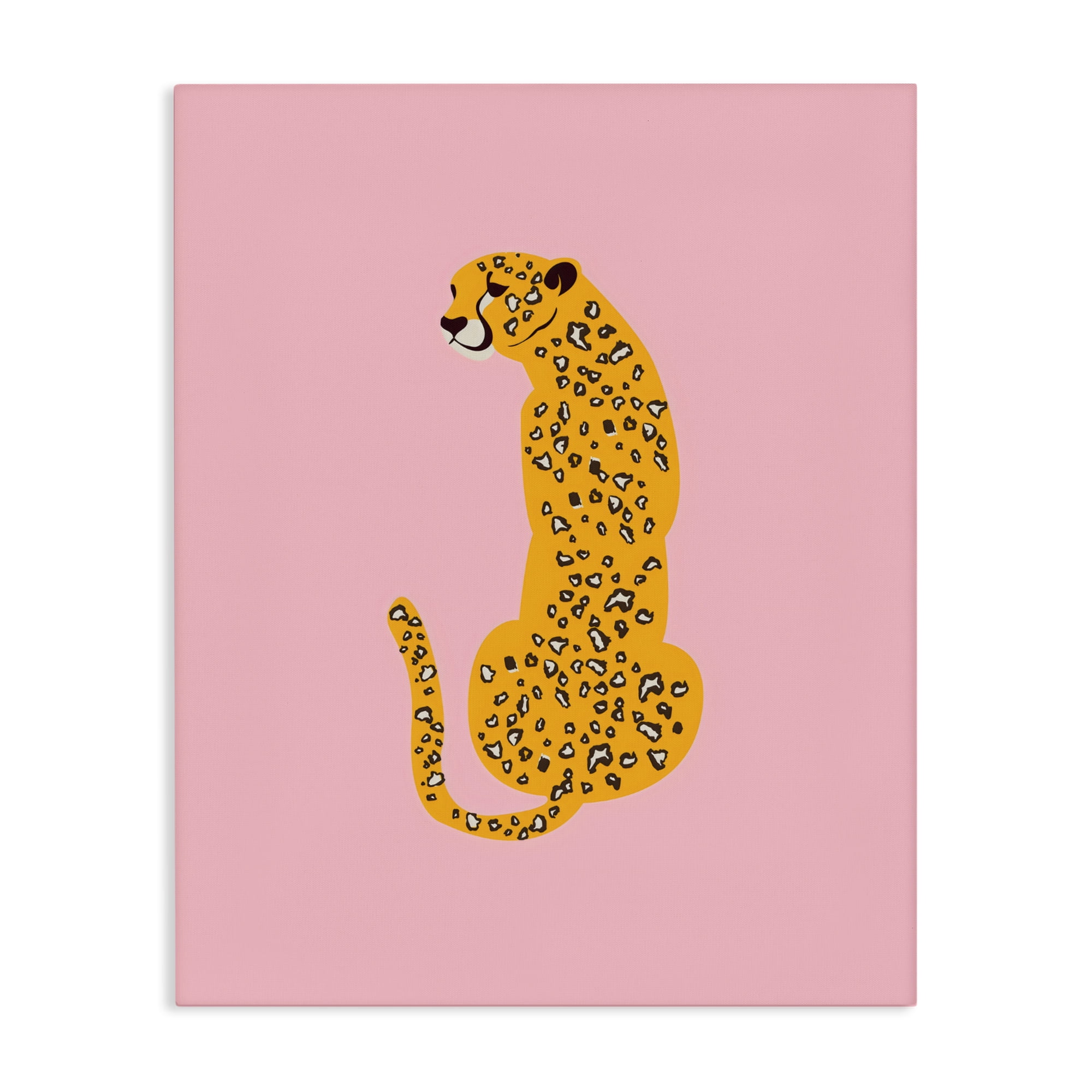 Stupell Industries Yellow Jaguar on Pink Canvas Wall Art, design by Creative Studio