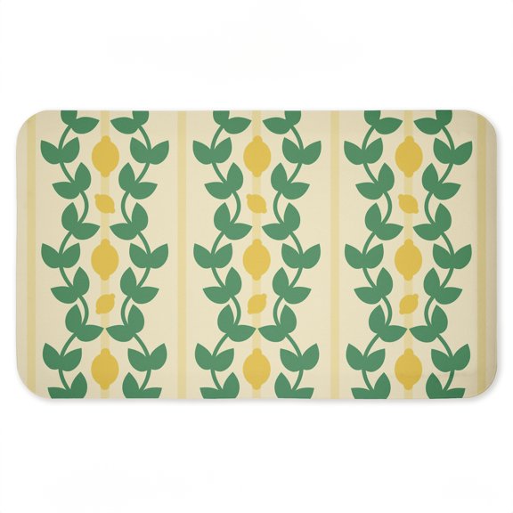 Stupell Industries - Yellow Lemon Vines Anti-Fatigue Floor Mat 18" x 30" by Lil' Rue