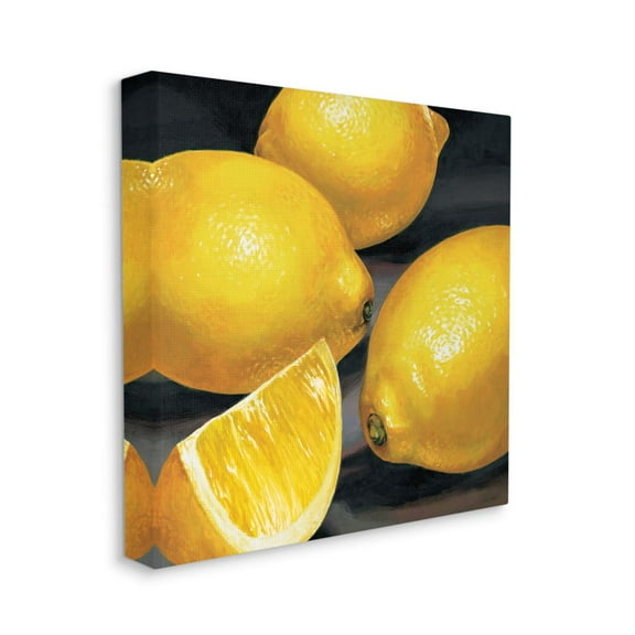 Stupell Industries Yellow Lemons and Fruit Wedge Hyperrealism Painting Canvas Wall Art by Stefania Mottinelli
