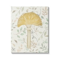 Stupell Industries Yellow Mushroom & Leaves Botanical & Floral Painting Gallery Wrapped Canvas Art Print Wall Art, 16 x 20
