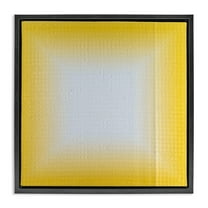 Stupell Industries Yellow Ombre Fade Abstract Painting Black Floater Framed Canvas Art Print Wall Art, 18 x 18