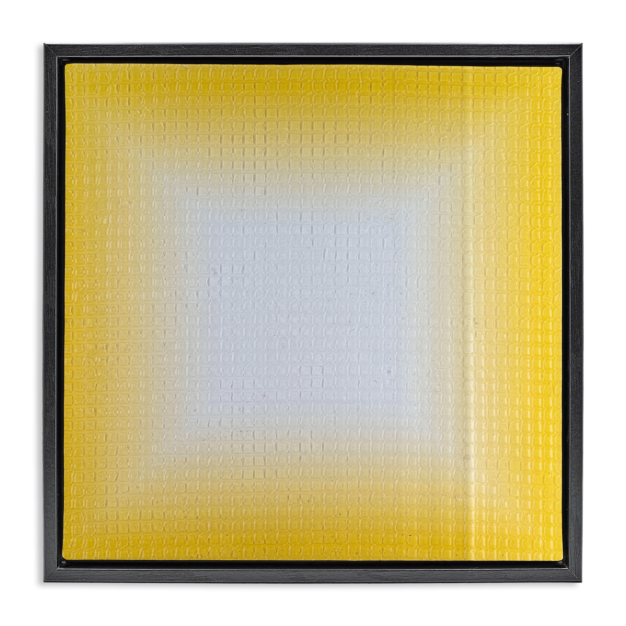 Stupell Industries Yellow Ombre Fade Abstract Painting Black Floater Framed Canvas Art Print Wall Art, 25 x 25