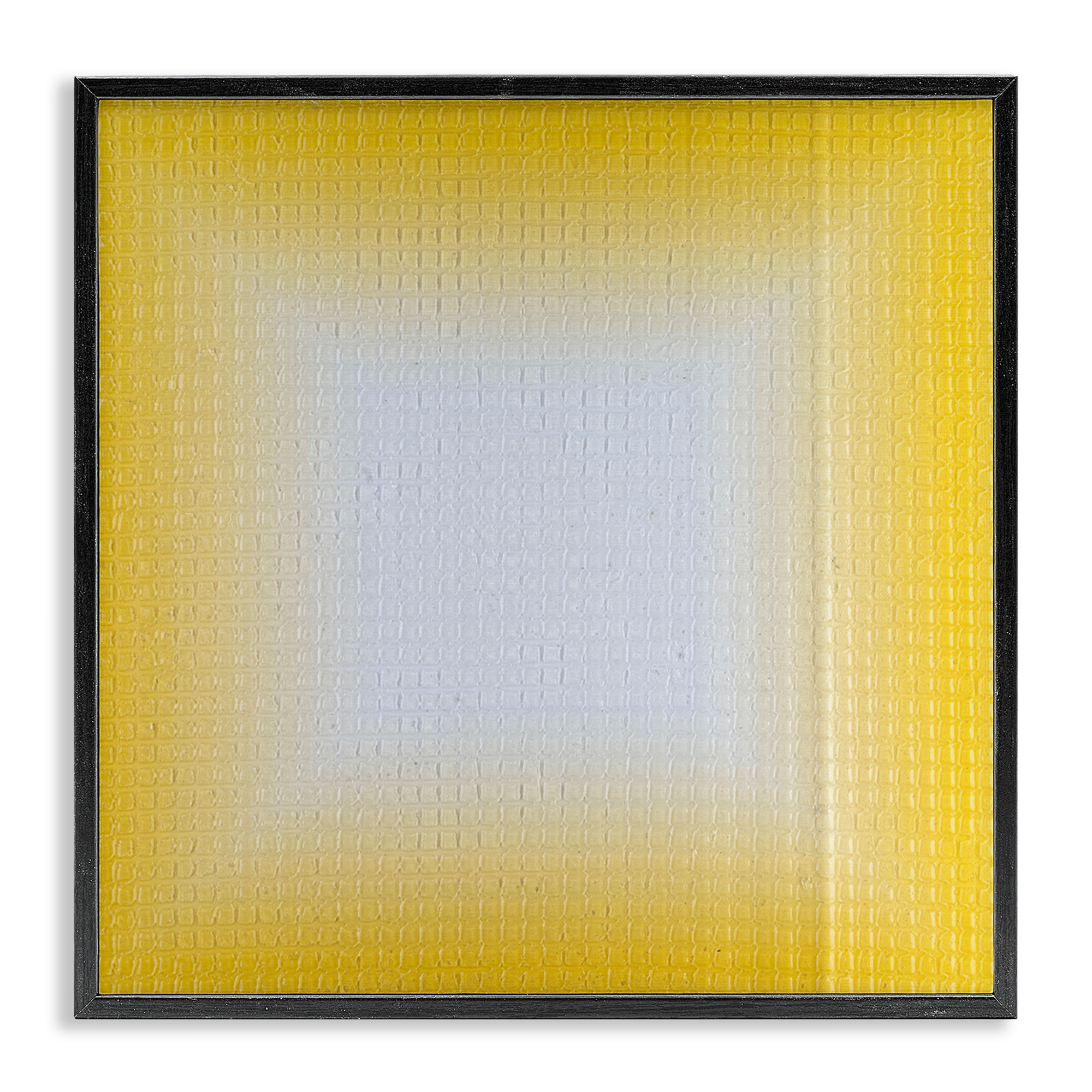 Stupell Industries Yellow Ombre Fade Abstract Painting Black Framed Art Print Wall Art, 24 x 24