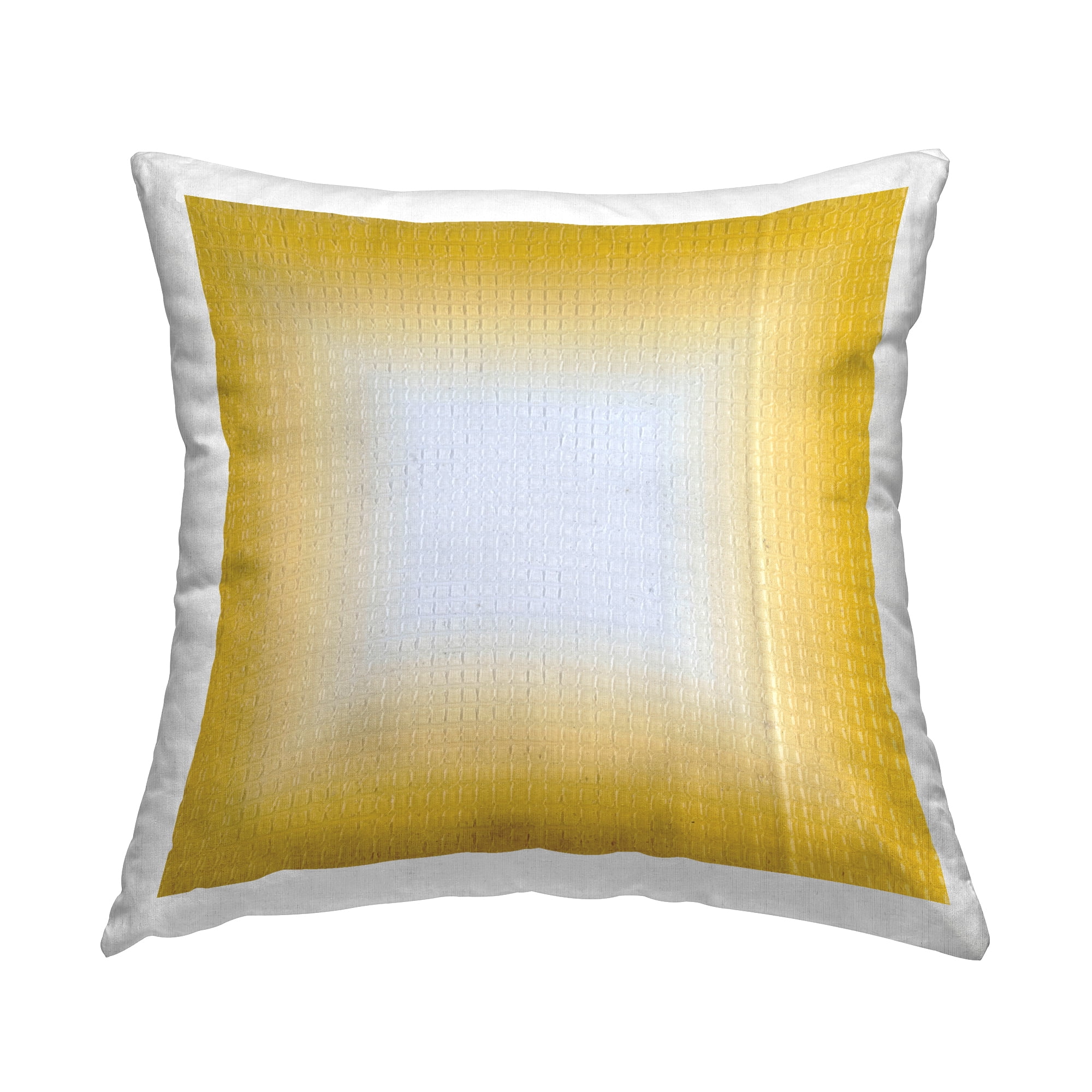 Stupell Industries Yellow Ombre Fade Decorative Printed Throw Pillow Design by Michael Willett .