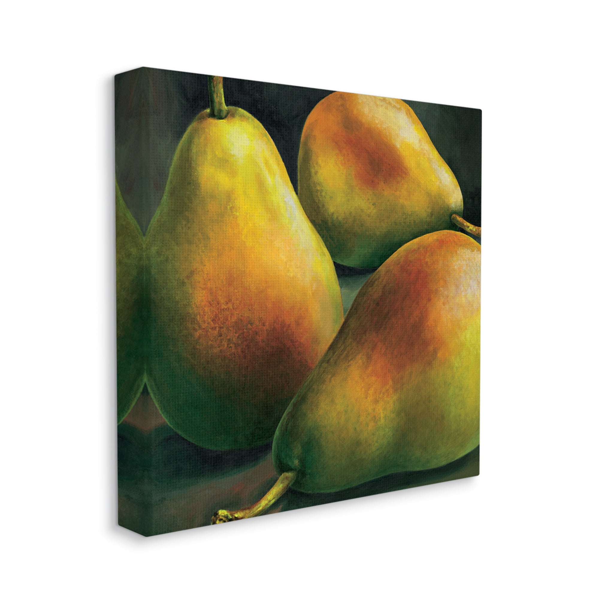Stupell Industries Yellow Pear Red Blush Fruit Realistic Painting Canvas Wall Art by Stefania Mottinelli