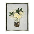 thumbnail image 1 of Stupell Industries Yellow Rose Flower Bouquet Decorated Rocks Vase Graphic Art Luster Gray Floating Framed Canvas Print Wall Art, Design by Ziwei Li, 1 of 6