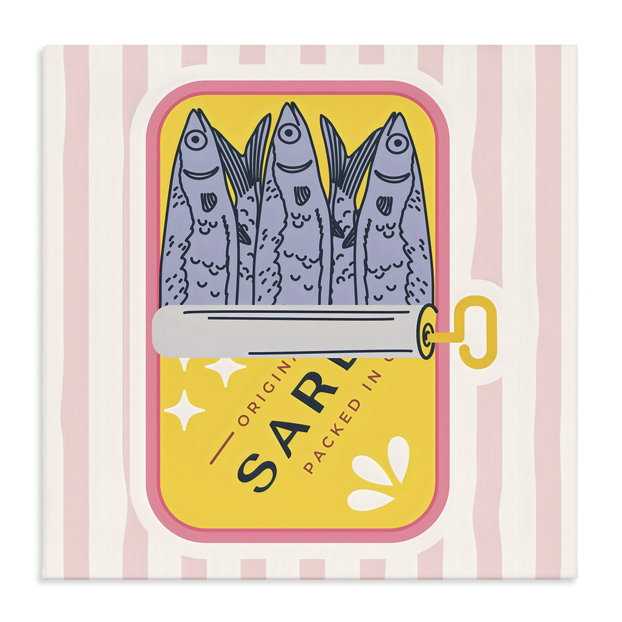 Stupell Industries Yellow Sardine Tin Canvas Wall Art, design by Creative Studio