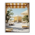 thumbnail image 1 of Stupell Industries Tropical Yellow Striped Beach Cabanas Gray Framed Giclee Art, 24 x 30, by Franklyn Gregory, 1 of 8