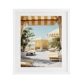 thumbnail image 1 of Stupell Industries Tropical Yellow Striped Beach Cabanas White Framed Print Under Glass, 13 x 16, by Franklyn Gregory, 1 of 8