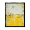 thumbnail image 1 of Stupell Industries Yellow Weathered Street Style Modern Scribble Stencil Painting Jet Black Floating Framed Canvas Print Wall Art, Design by Erin Ashley, 1 of 5