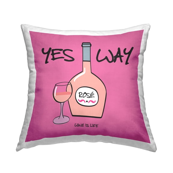 Stupell Industries Yes Way Rose Decorative Printed Throw Pillow Design by WIL.