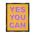 thumbnail image 1 of Stupell Industries Yes You Can Purple & Yellow Typography Painting Black Floater Framed Canvas Art Print Wall Art, 25 x 31, 1 of 10