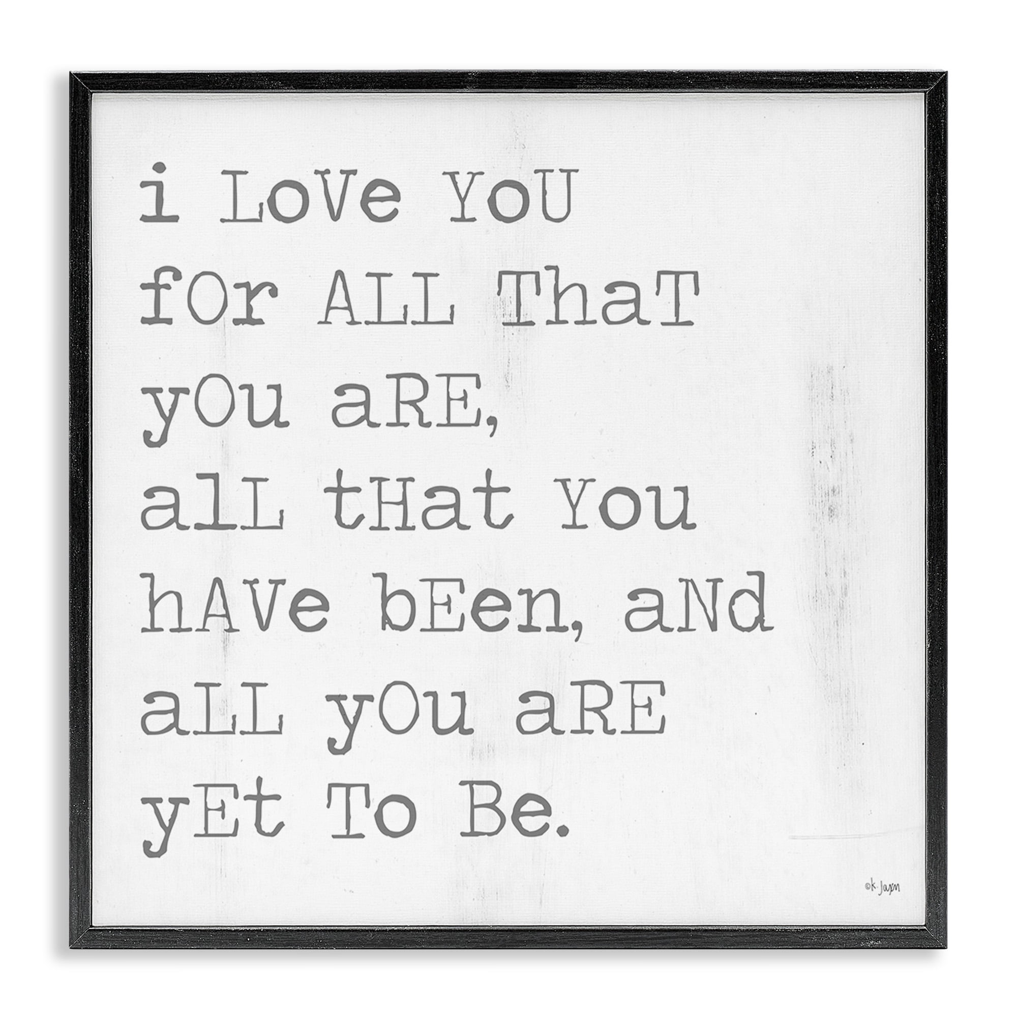 Stupell Industries Yet To Be Inspiring Phrase Typography Painting Black Framed Art Print Wall Art, 24 x 24