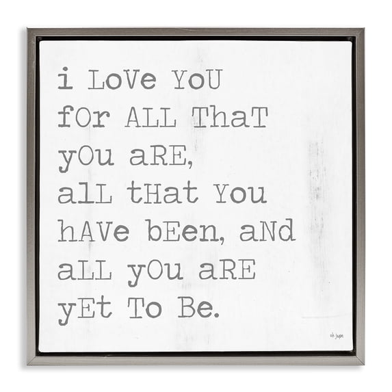 Stupell Industries Shabby Chic Yet To Be Inspiring Phrase Gray Floating Frame Canvas Art, 18 x 18, by Jaxn Blvd.