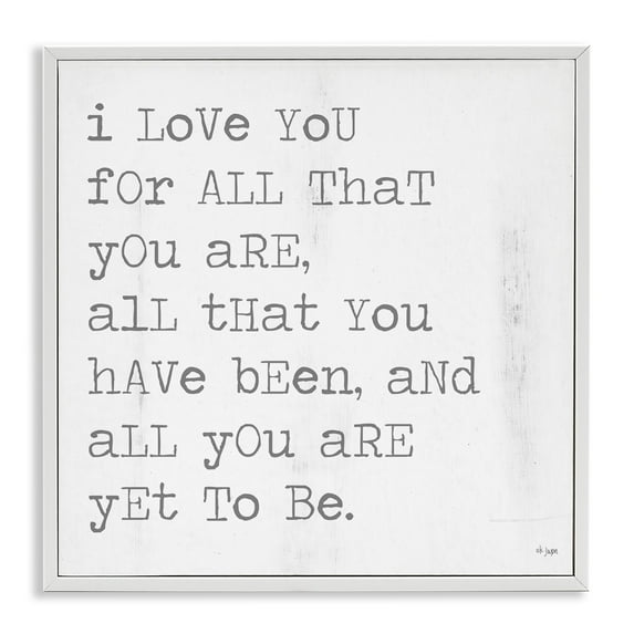 Stupell Industries Yet To Be Inspiring Phrase Typography Painting White Framed Art Print Wall Art, 17 x 17