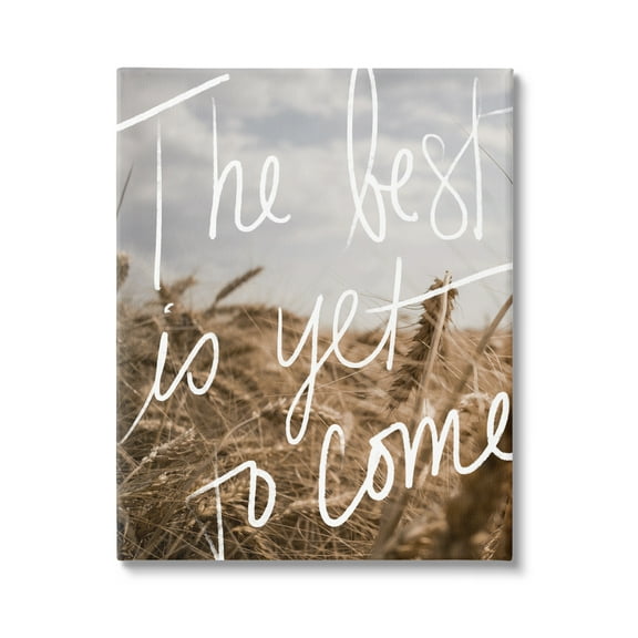 Stupell Industries Yet To Come Rural Landscape Inspirational Painting Gallery Wrapped Canvas Print Wall Art, 16 x 20