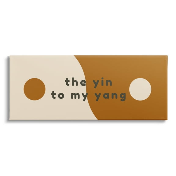 Stupell Industries Yin To My Yang Romantic Harmony Balance Symbol Graphic Art Gallery Wrapped Canvas Print Wall Art, Design by Daphne Polselli