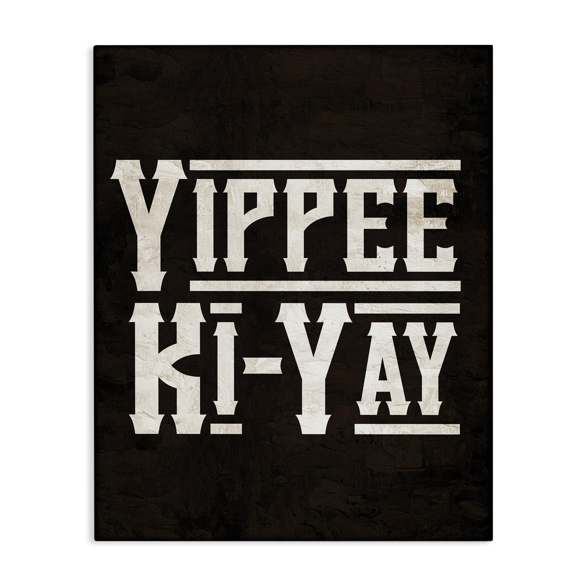 Stupell Industries Yippie Ki-Yay Saying Text & Numbers Painting Wrapped Canvas Art Print Wall Art, 16 x 20