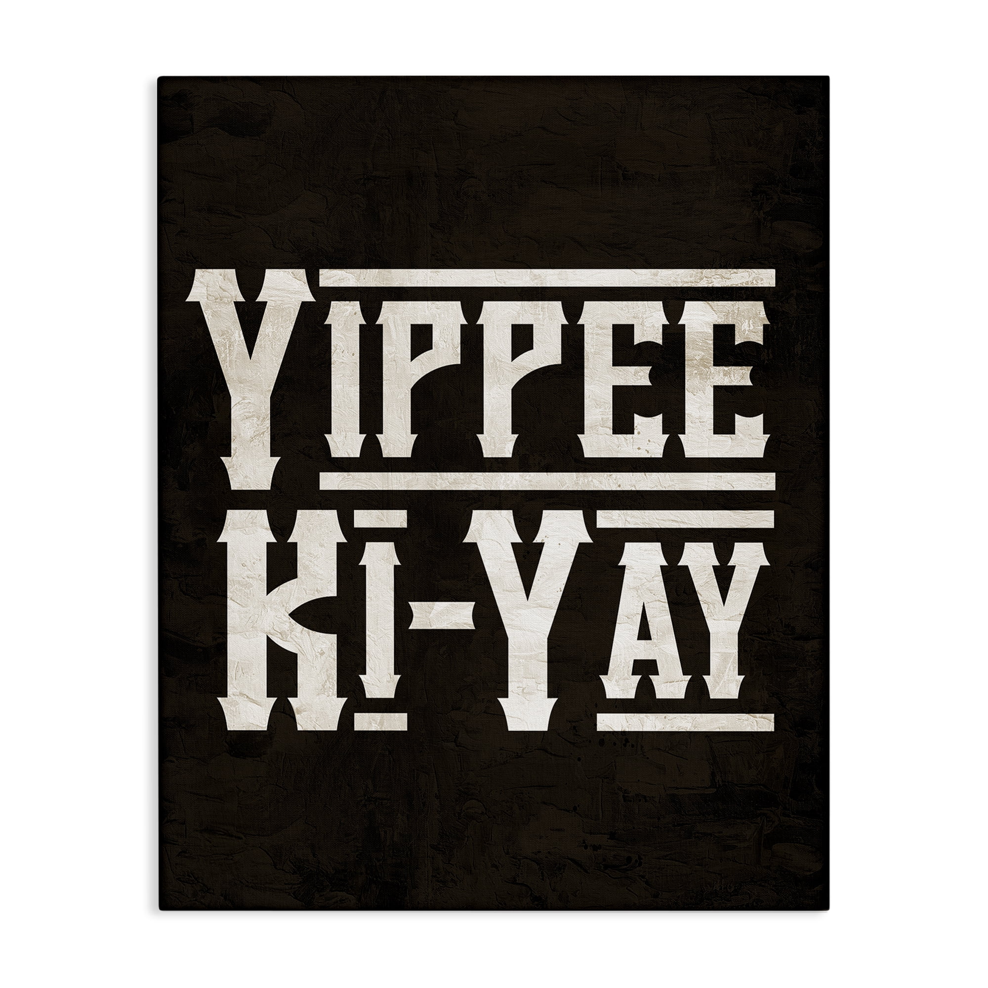 Stupell Industries Yippie Ki-Yay Saying Text & Numbers Painting Wrapped Canvas Art Print Wall Art, 30 x 40