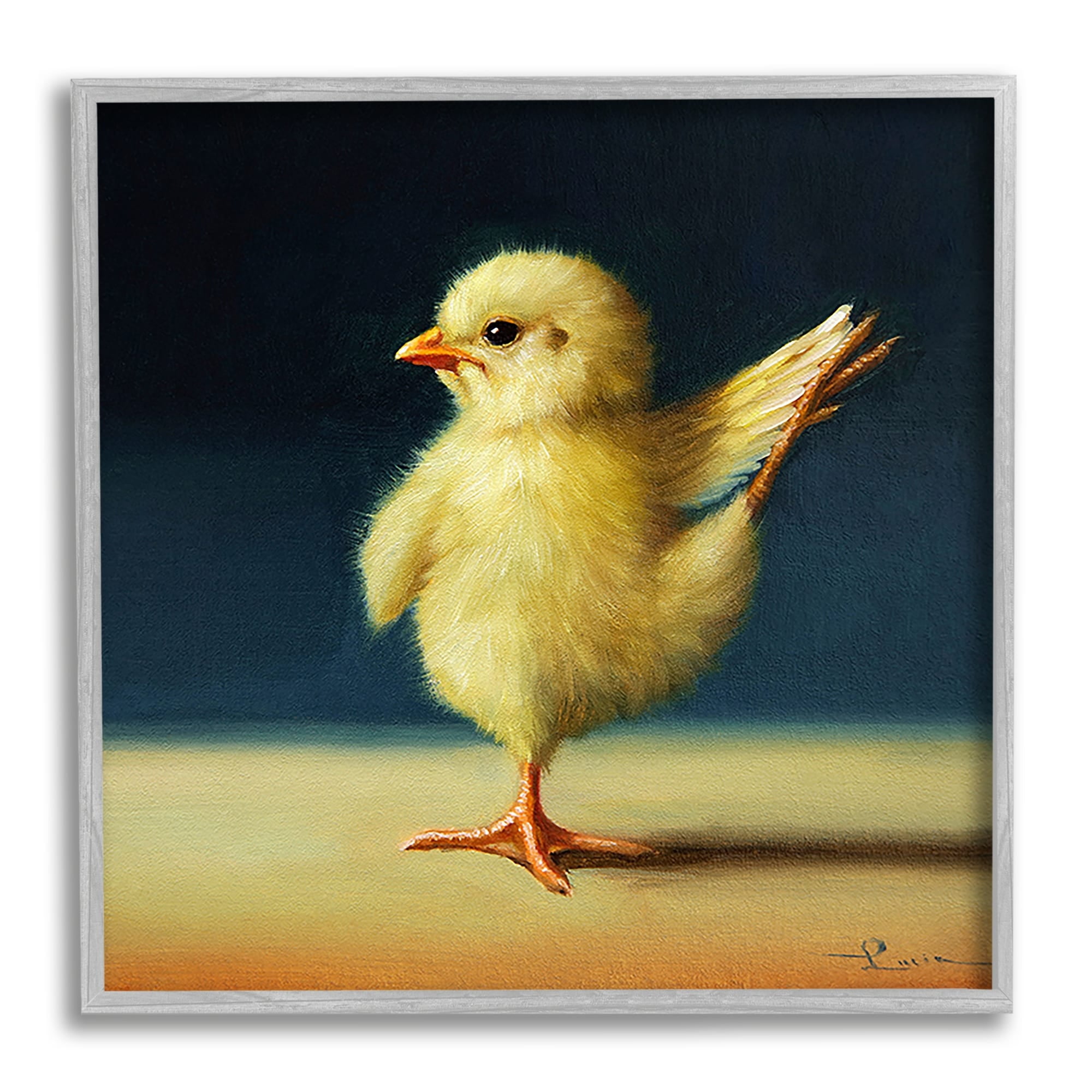 Stupell Industries Yoga Chicks Birds of Paradise Pose Funny Animal,17 x 17,Design by Lucia Heffernan