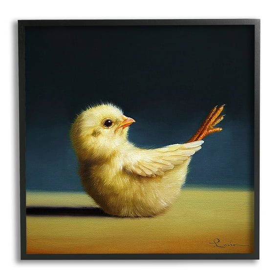 Stupell Industries Yoga Chicks Boat Pose Funny Farm Bird Painting,12 x 12,Design by Lucia Heffernan