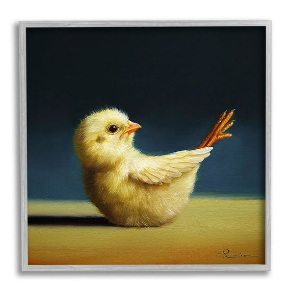 Stupell Industries Yoga Chicks Boat Pose Funny Farm Bird Painting,24 x 24,Design by Lucia Heffernan