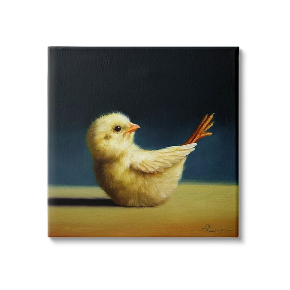 Stupell Industries Yoga Chicks Boat Pose Funny Farm Bird Painting,24 x 24,Design by Lucia Heffernan