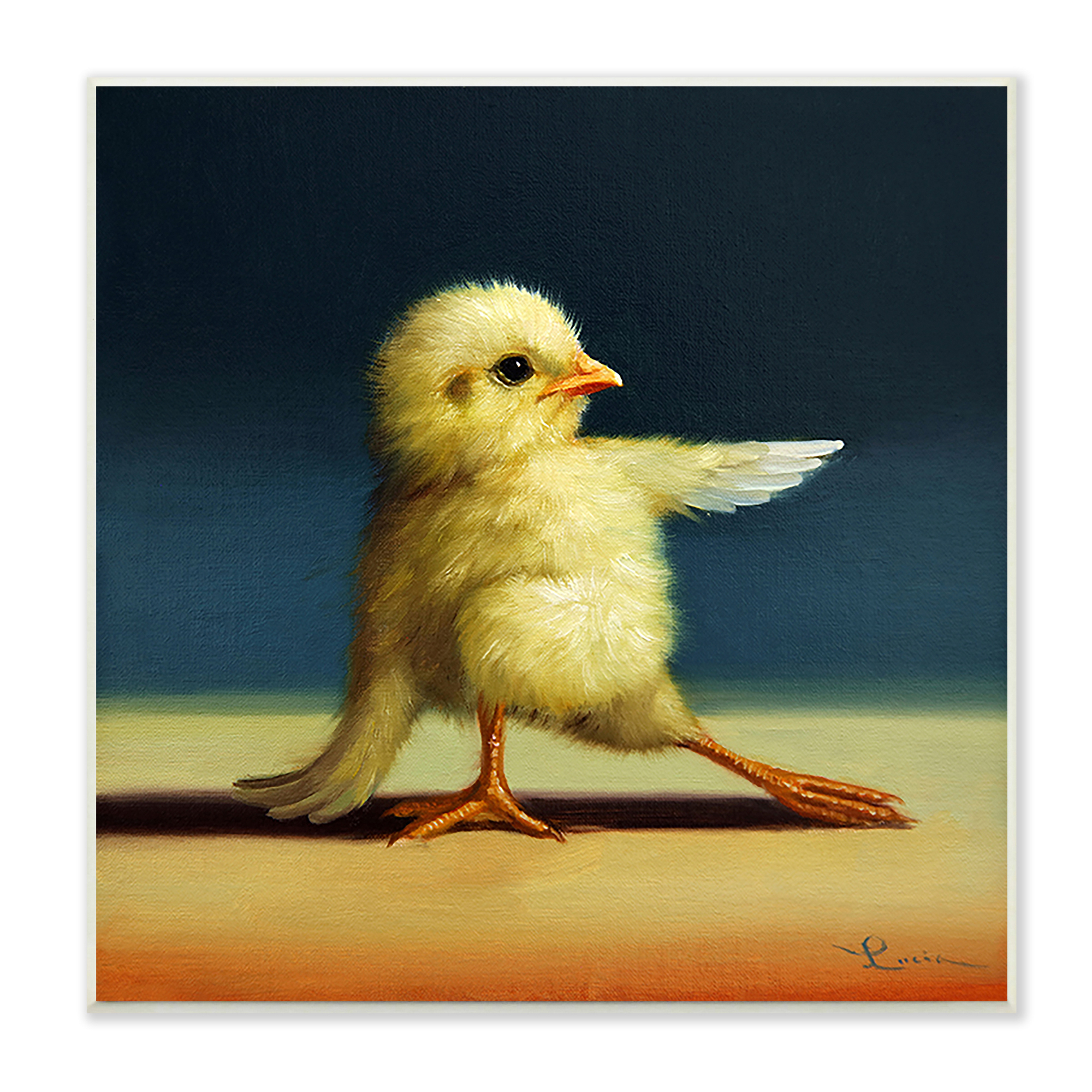 Stupell Industries Yoga Chicks Funny Animal Painting Twisted Warrior,12 x 12,Design by Lucia Heffernan