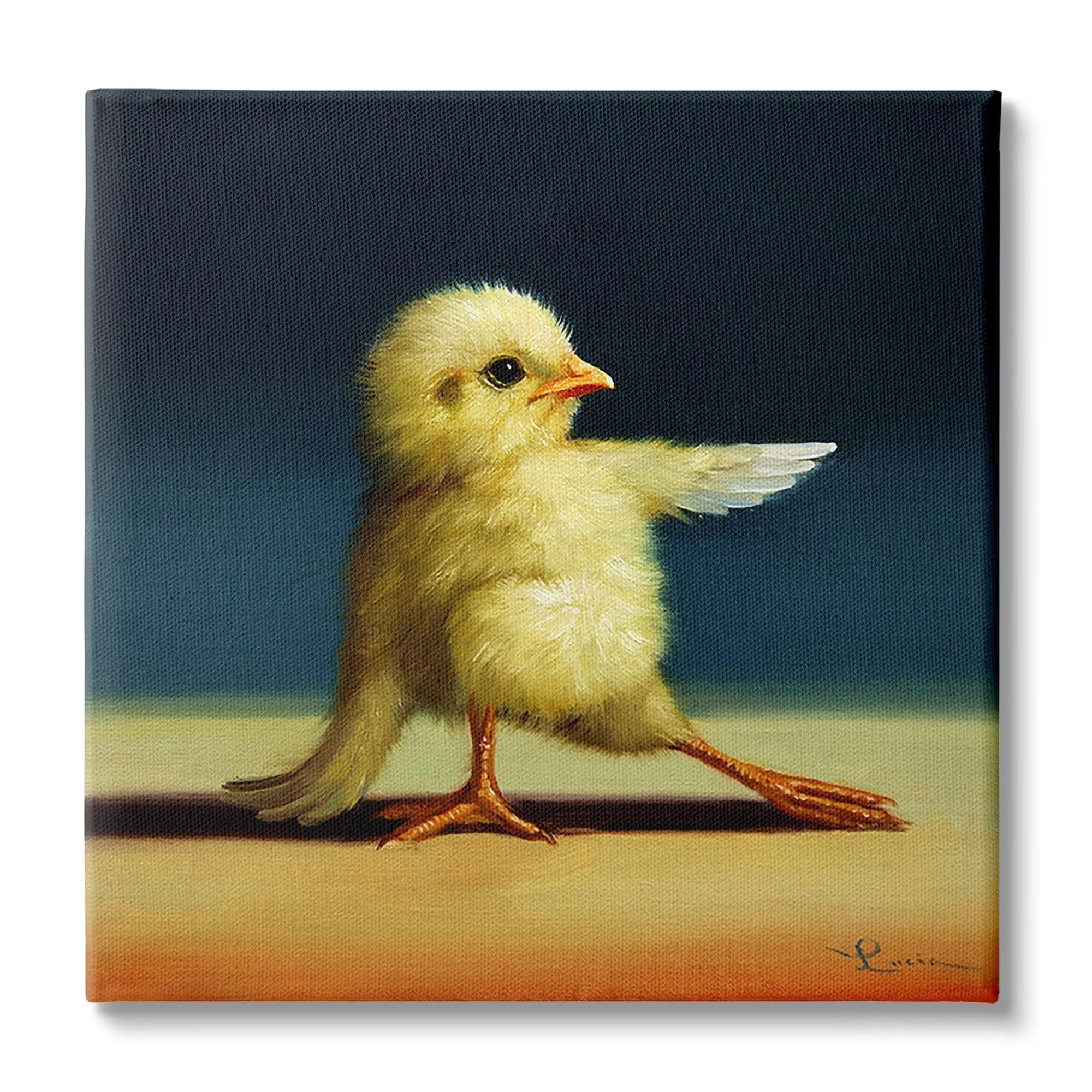 Stupell Industries Yoga Chicks Funny Animal Painting Twisted Warrior,24 x 24,Design by Lucia Heffernan