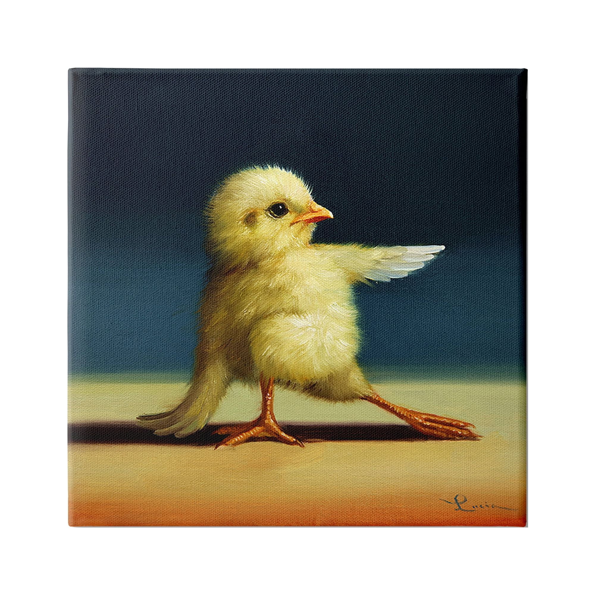 Stupell Industries Yoga Chicks Funny Animal Painting Twisted Warrior,36 x 36,Design by Lucia Heffernan