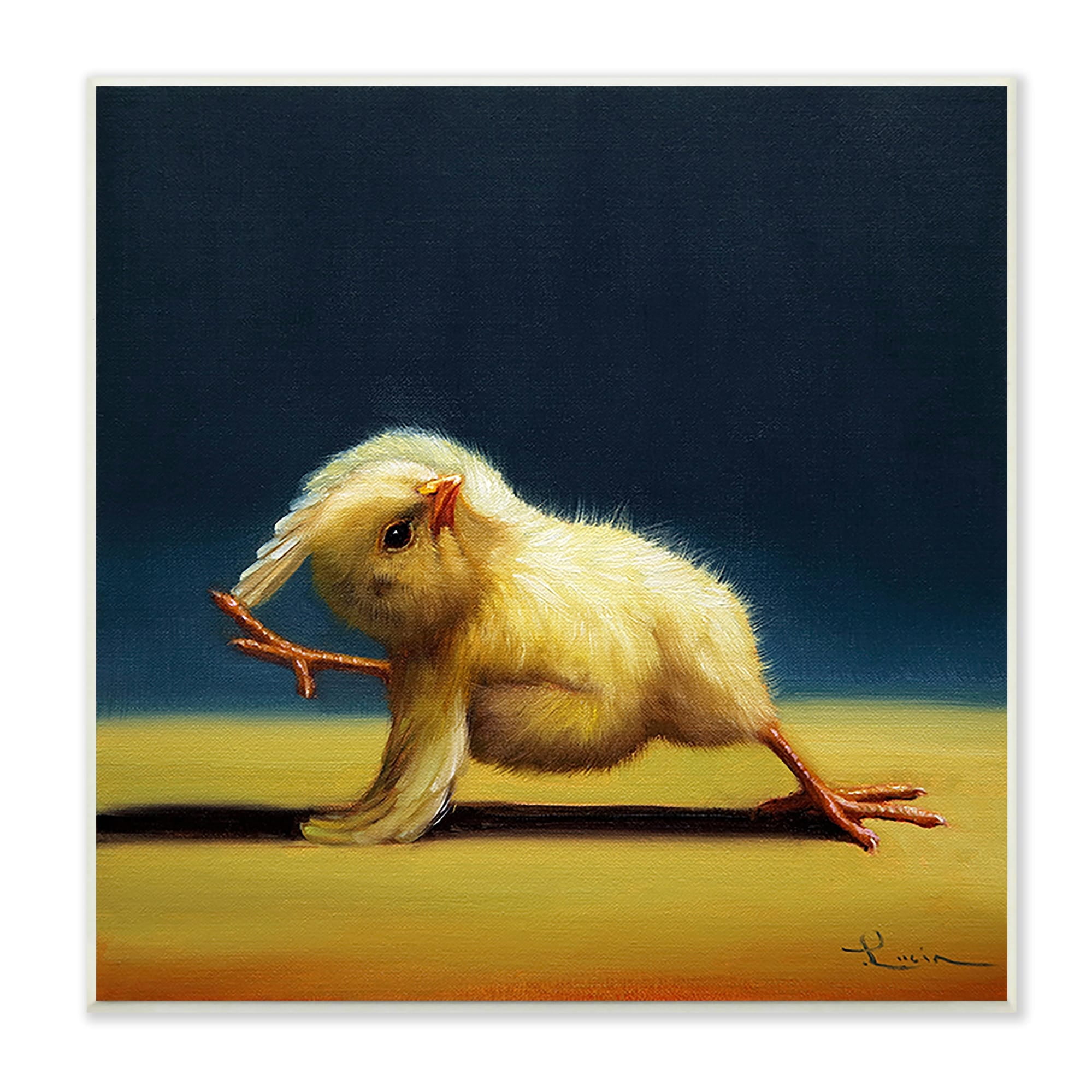 Lucia Heffernan Yoga Chicks Funny Animal Painting on MDF Wood Plaque