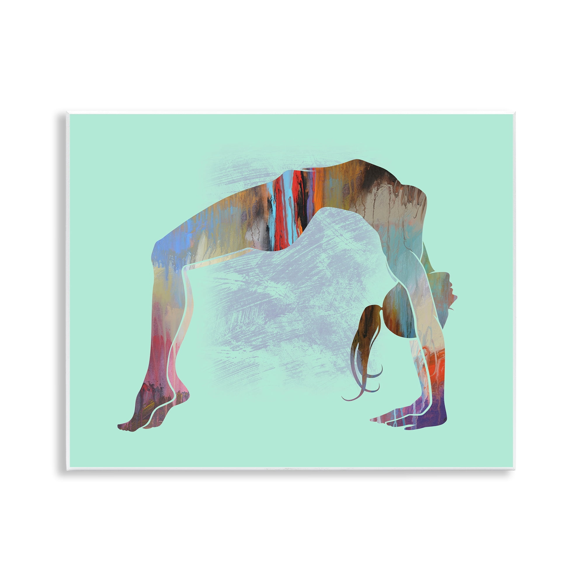 Stupell Industries Yoga Exercise Pose People Painting Unframed Art Print Wall Art, 14 x 11