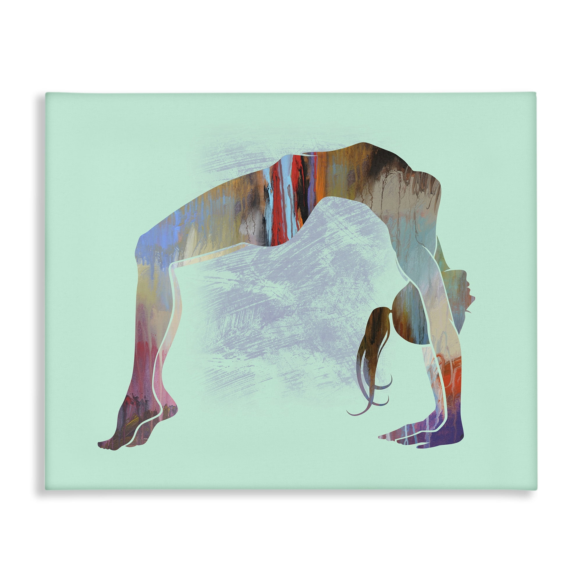 Stupell Industries Yoga Exercise Pose People Painting Wrapped Canvas Art Print Wall Art, 40 x 30